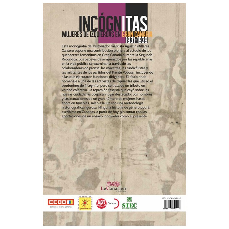 Incógnitas. Mujeres de izquierdas en Gran Canaria (1931-1939)