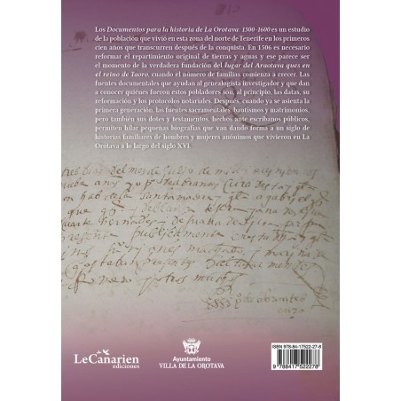 Documentos para la historia de La Orotava: 1500-1600 Documentos para la historia de La Orotava: 1500-1600