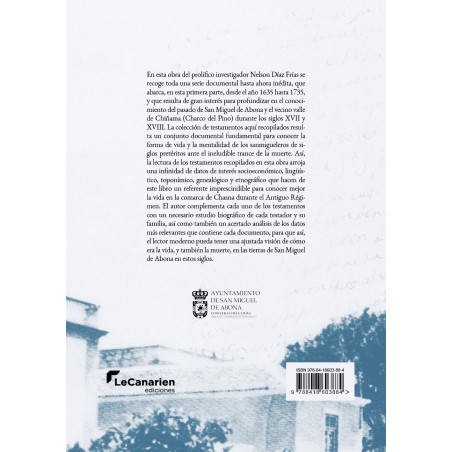 Testamentos de los vecinos de San Miguel de Abona y el Valle de Chiñama I