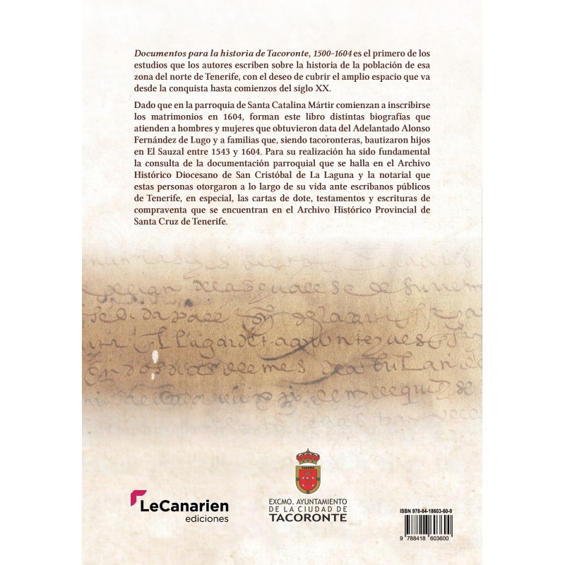 Documentos para la historia de Tacoronte:...