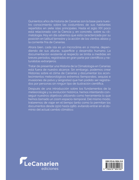 Historias sobre el clima y la meteorología en Canarias (1500-1960)