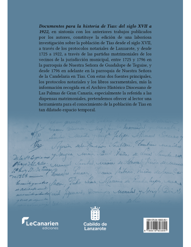 Documentos para la historia de Tías: del siglo...