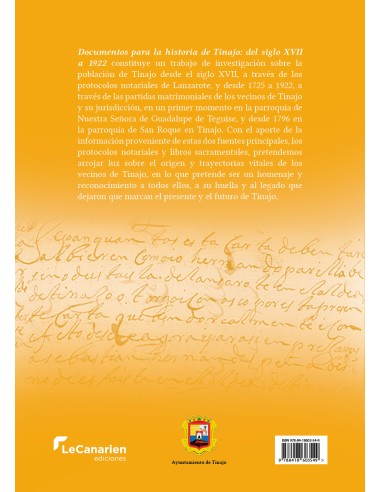 Documentos para la historia de Tinajo: del...