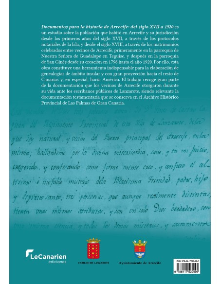Documentos para la historia de Arrecife: del siglo XVII a 1920
