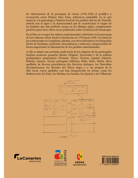 Matrimonios de la parroquia de Arona (1796-1930)
